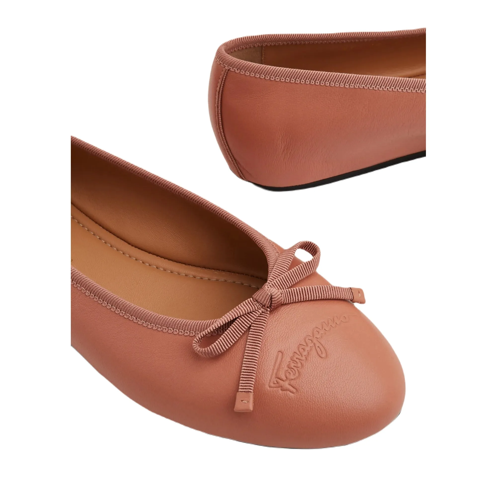 Ferragamo Ballerina Damen Ballettschuhe Beige ecco Schuhe