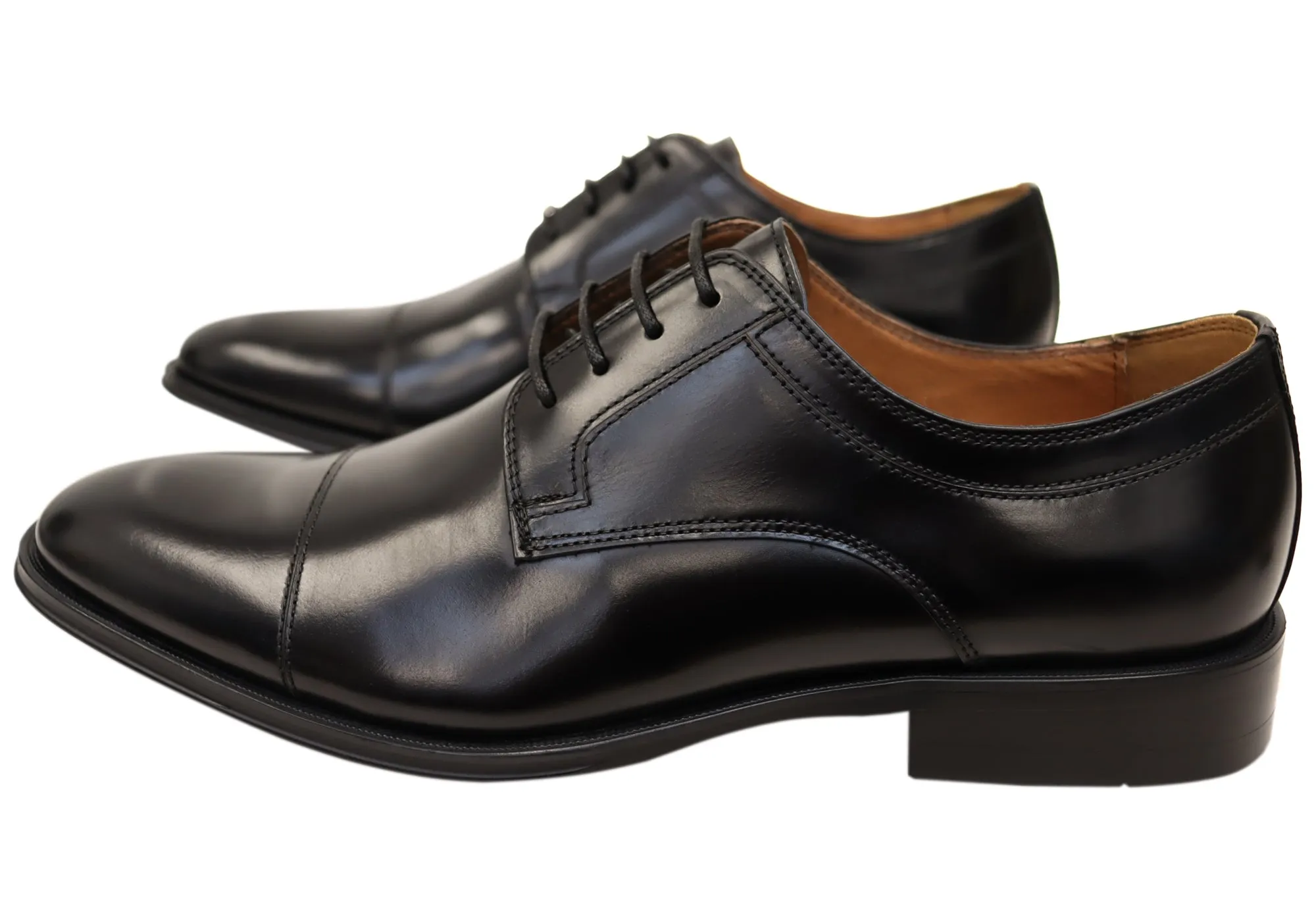 Florsheim Herren Sentinel Cap Derby EE Extra Weite Lederschuhe Florsheim Schuhe