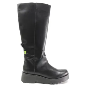 Fly London Mynt908Fly Leder Stiefeletten für Damen mit Reißverschluss bis zum Knie