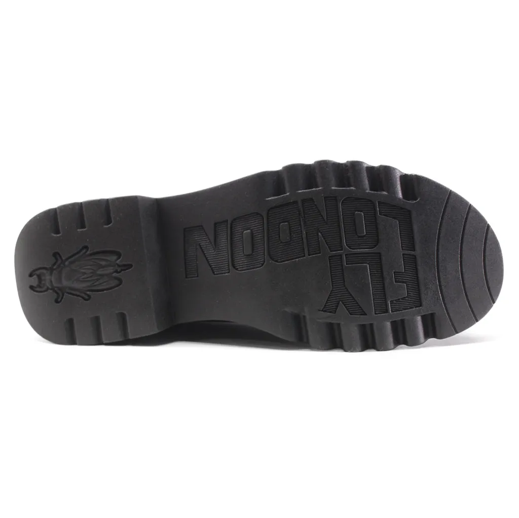 Fly London Mynt908Fly Leder Stiefeletten für Damen mit Reißverschluss bis zum Knie