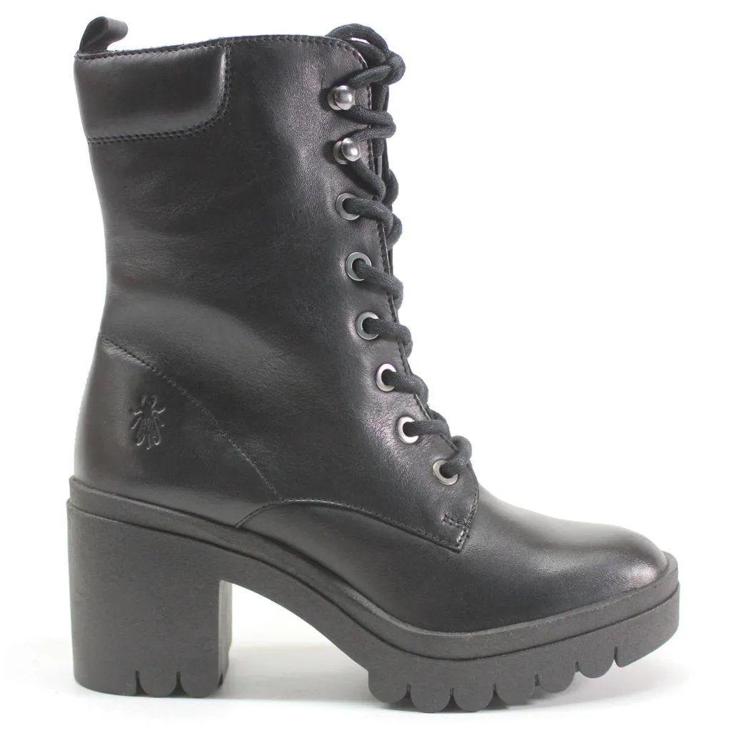 Fly London Tiel642Fly Leder Stiefeletten für Damen mit Blockabsatz