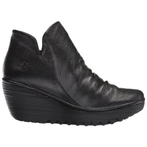 Fly London Yip Mousse Leder Damen Stiefeletten mit Reißverschluss
