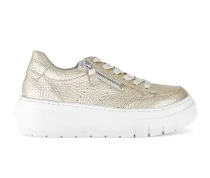 Gabor Gold Metallic Trainer mit dicker Sohle