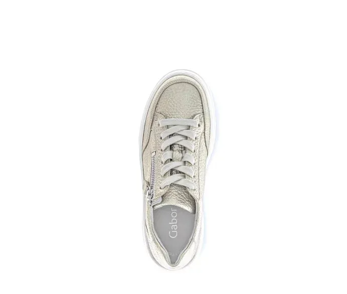 Gabor Gold Metallic Trainer mit dicker Sohle