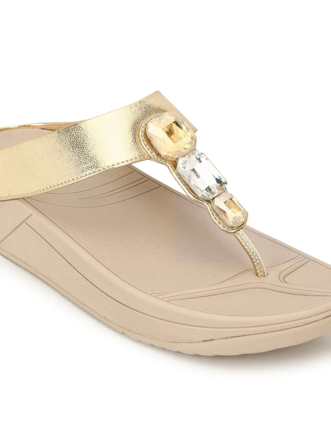 Goldene PU Komfort Flats (TC-CD-804-GLD)