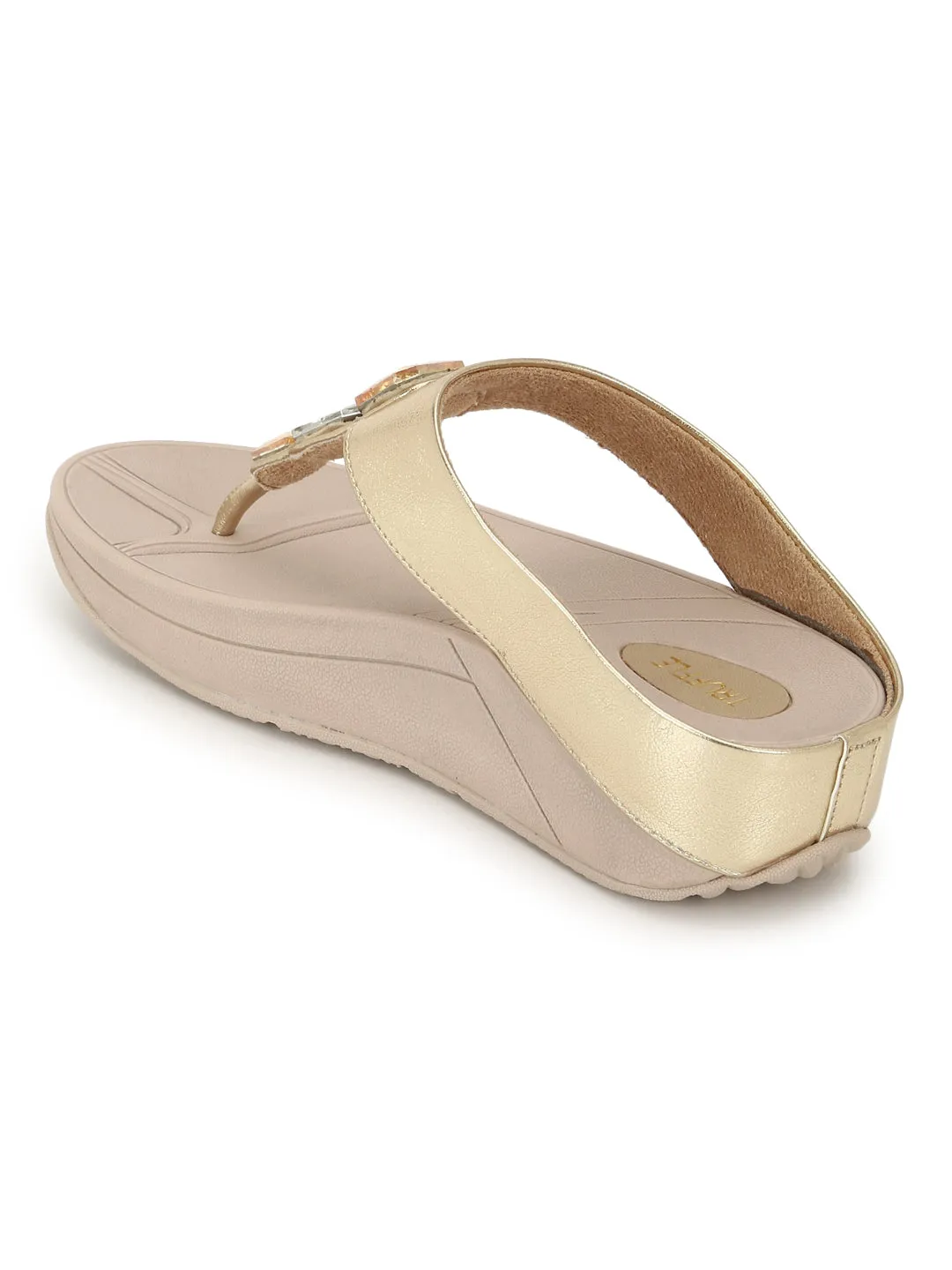 Goldene PU Komfort Flats (TC-CD-804-GLD)
