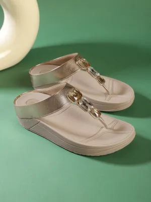 Goldene PU Komfort Flats (TC-CD-804-GLD)