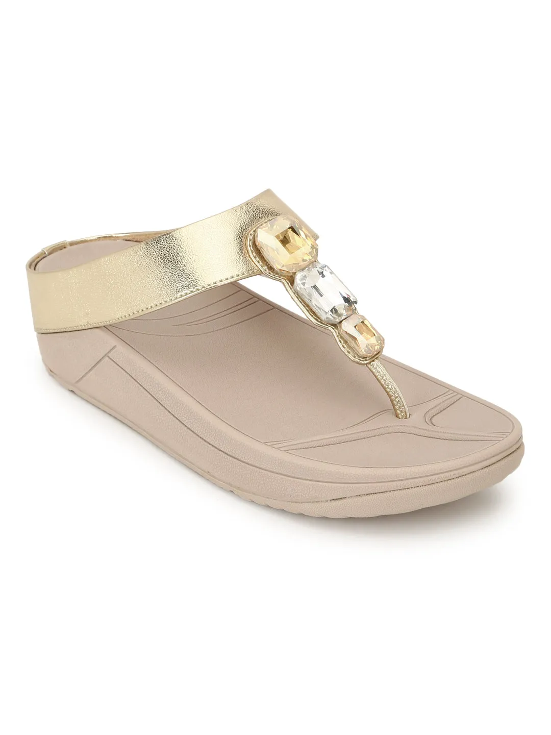 Goldene PU Komfort Flats (TC-CD-804-GLD)