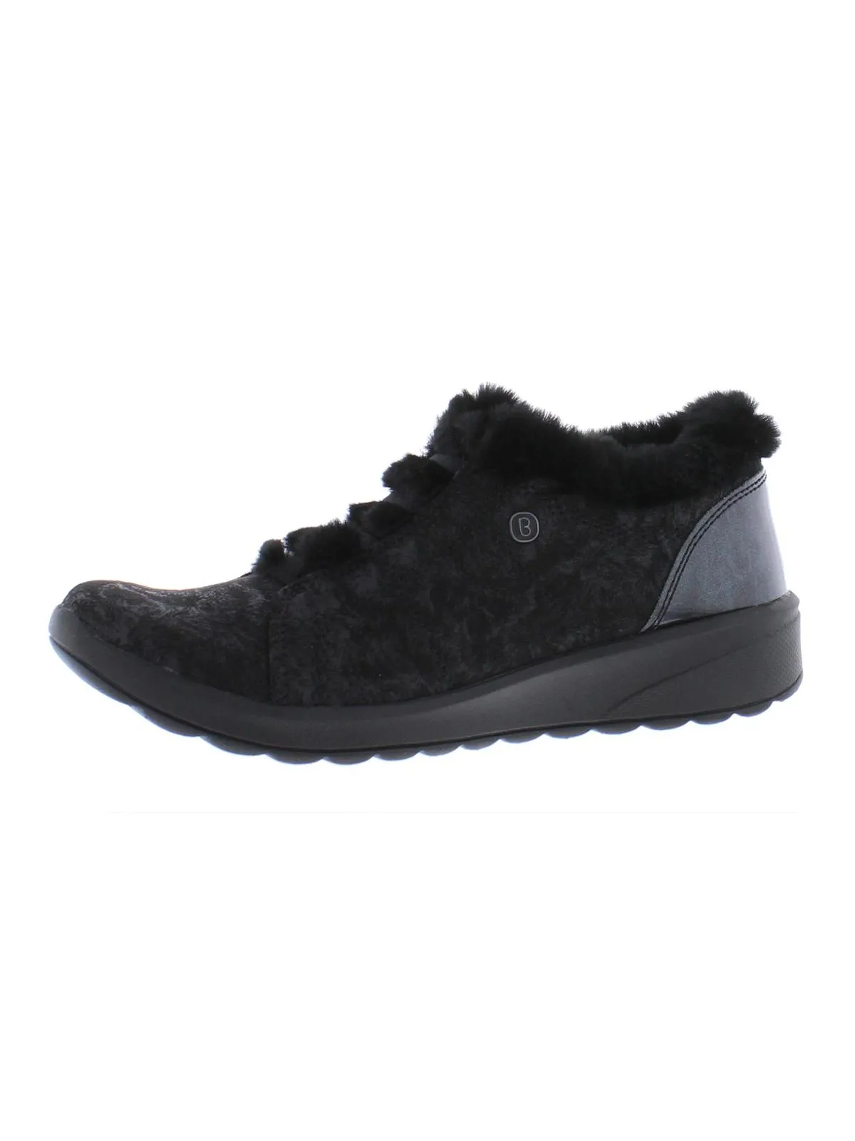 Goldene Damen Sneakers mit Kunstfellfutter Modische Hey Dude Schuhe