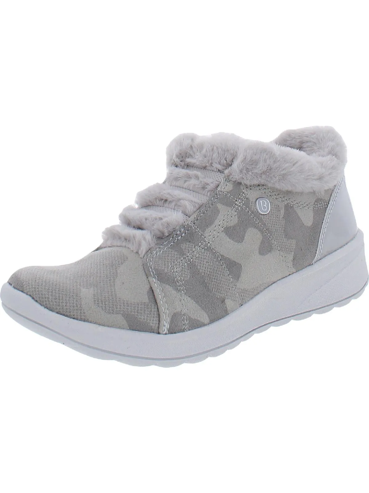 Goldene Damen Sneakers mit Kunstfellfutter Modische Hey Dude Schuhe