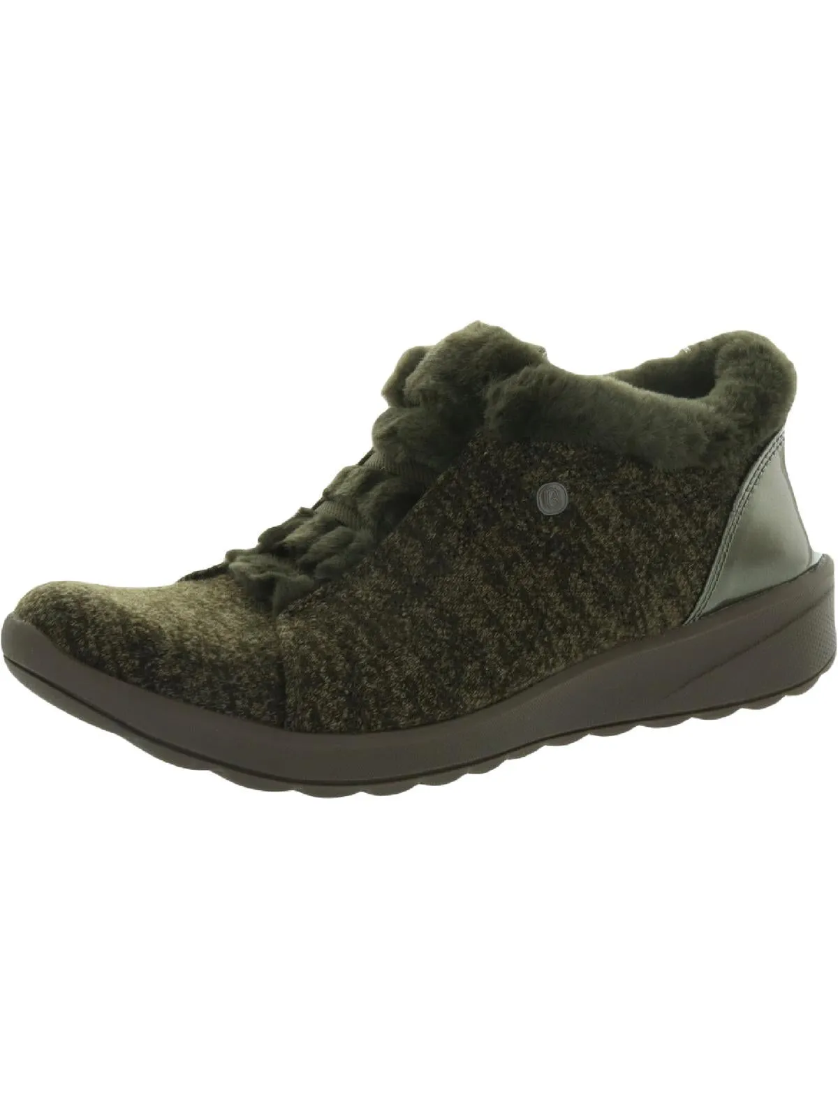 Goldene Damen Sneakers mit Kunstfellfutter Modische Hey Dude Schuhe