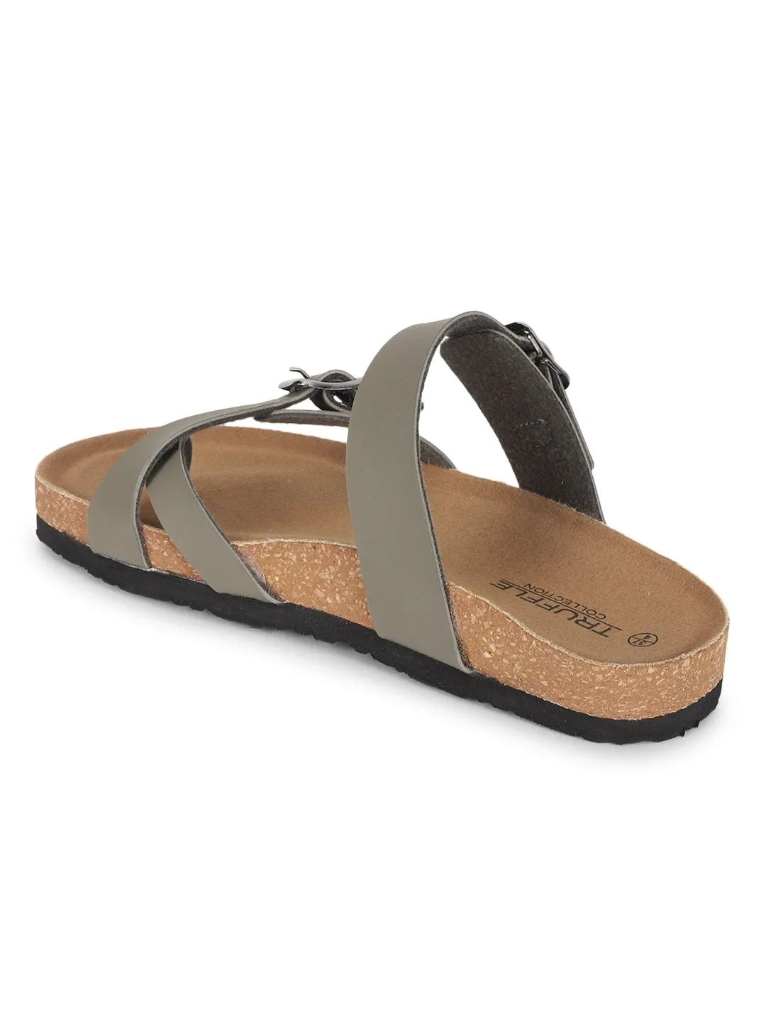 Grüne PU-Kork-Latex-Einlegesohlen Flats (TC-100504-GRN)