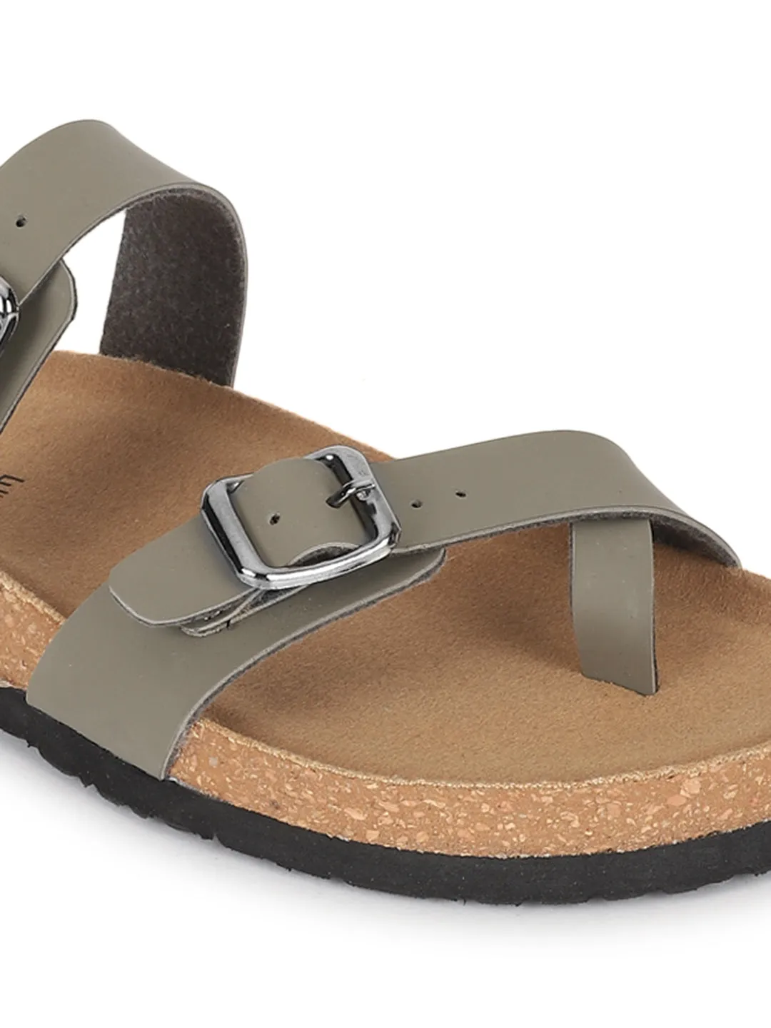 Grüne PU-Kork-Latex-Einlegesohlen Flats (TC-100504-GRN)