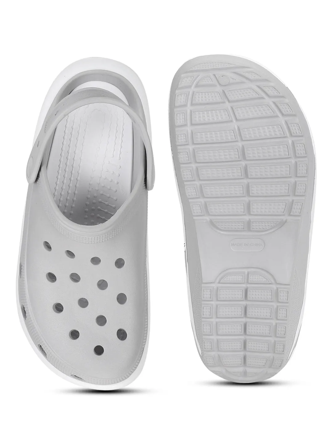 Graue PU-Schlupf-Croc-Flats (TC-RS3496-GRY)
