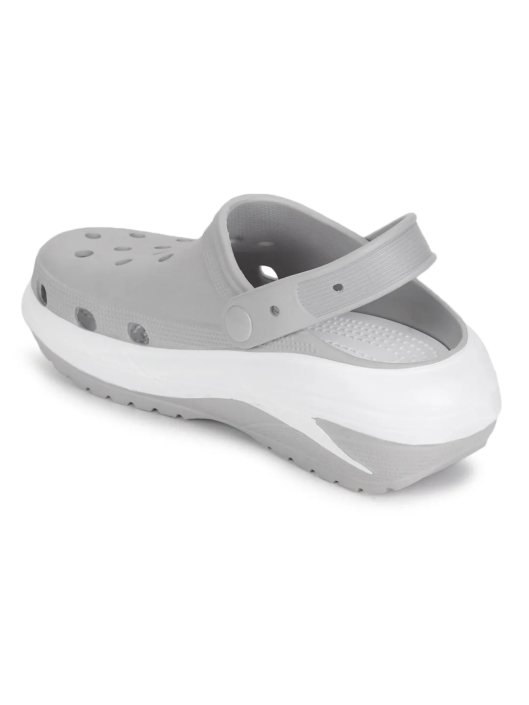 Graue PU-Schlupf-Croc-Flats (TC-RS3496-GRY)