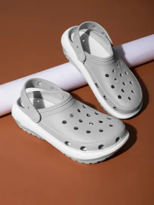 Graue PU-Schlupf-Croc-Flats (TC-RS3496-GRY)