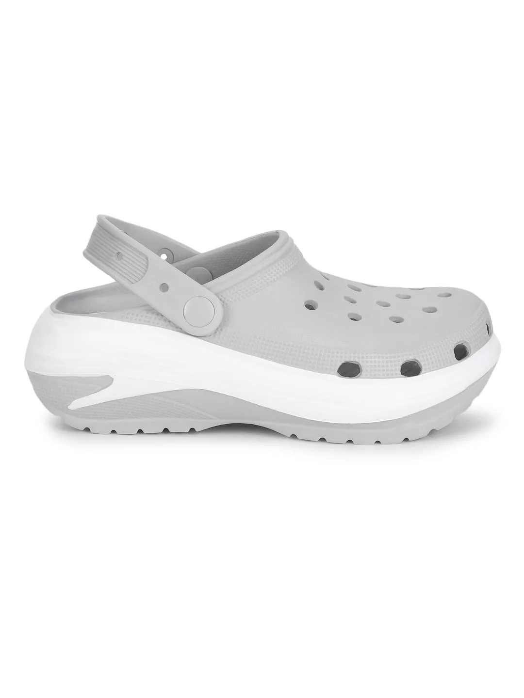 Graue PU-Schlupf-Croc-Flats (TC-RS3496-GRY)