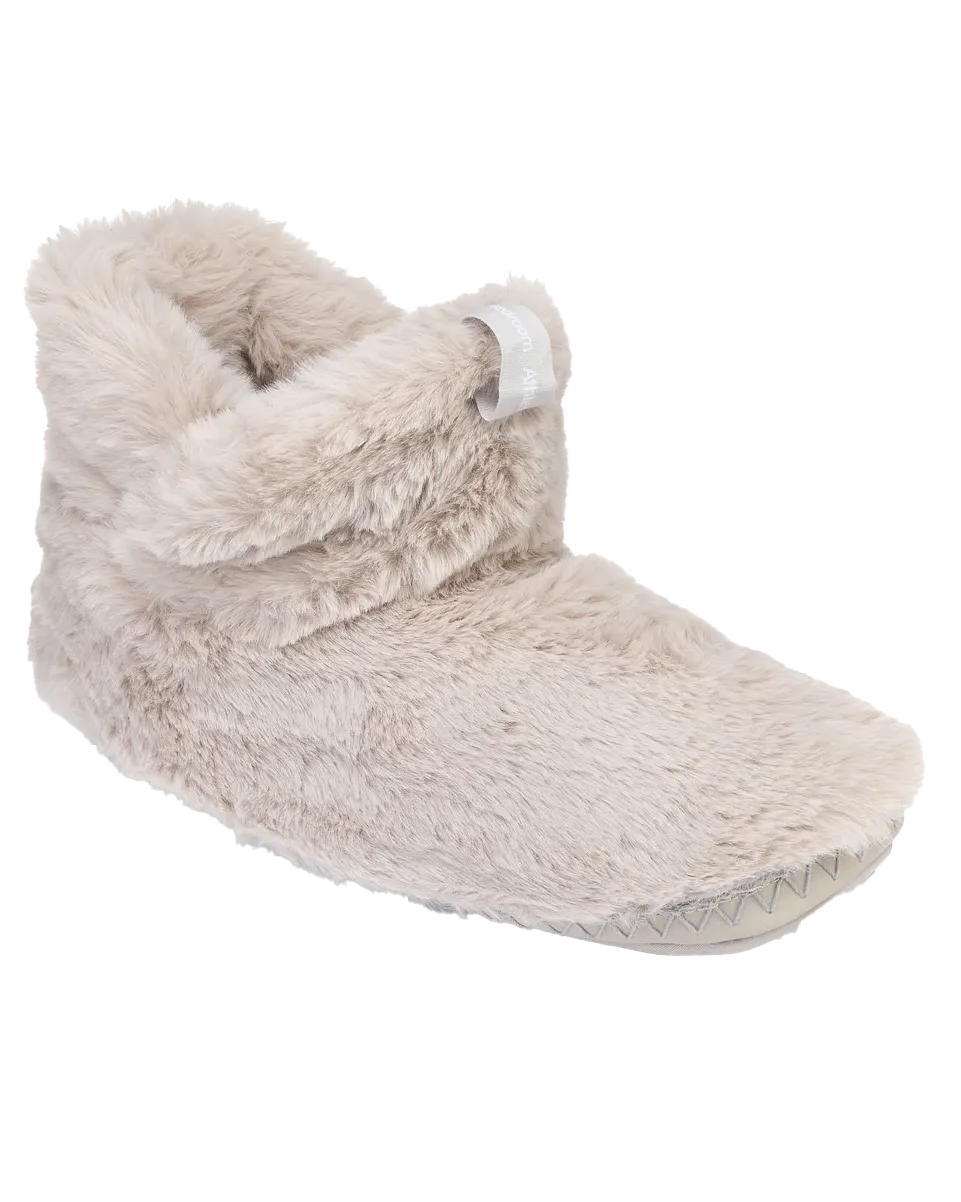 Harriet 100% recycelter High-Density-Fauxpelz-Pantoffelstiefel in Spurengrau