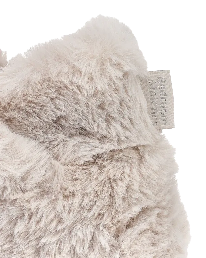 Harriet 100% recycelter High-Density-Fauxpelz-Pantoffelstiefel in Spurengrau