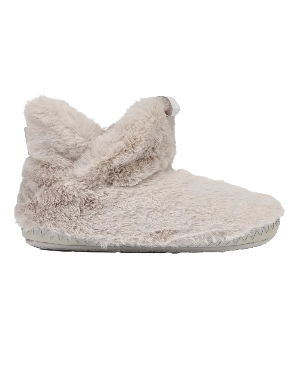 Harriet 100% recycelter High-Density-Fauxpelz-Pantoffelstiefel in Spurengrau