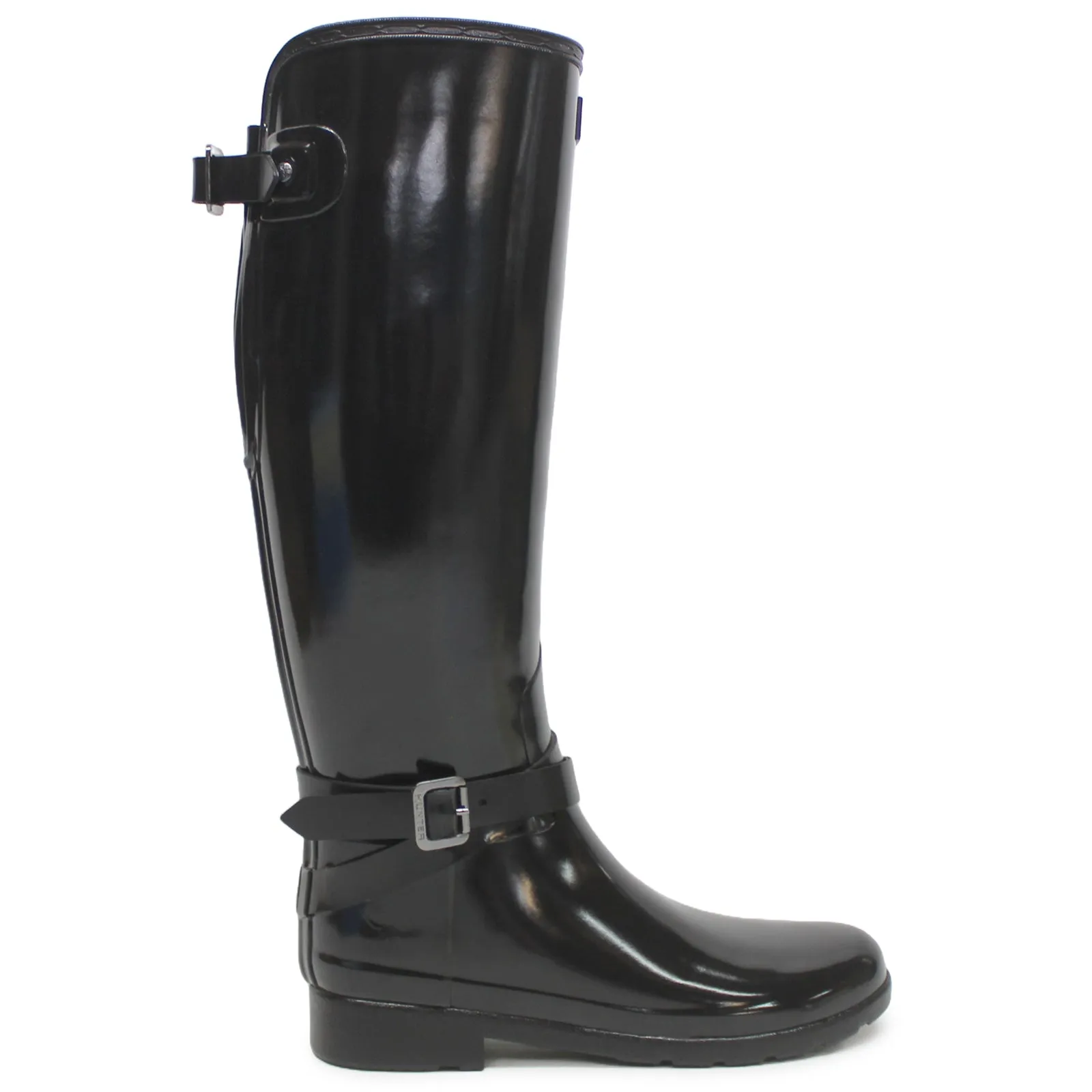 Hunter Hochglanz-Gummistiefel für Damen, verstellbar, hoch