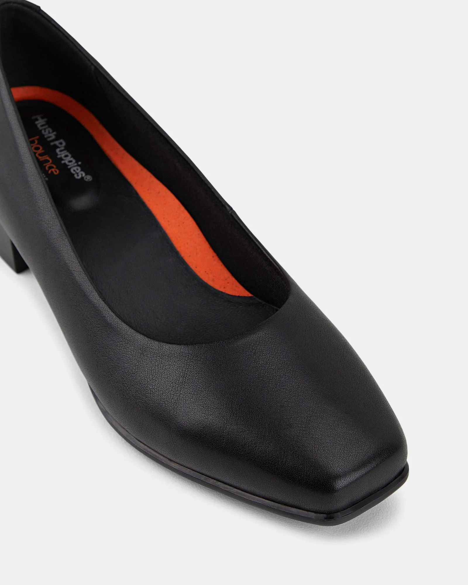 Hush Puppies Schuhe Das Niedrige Quadratische Schwarz