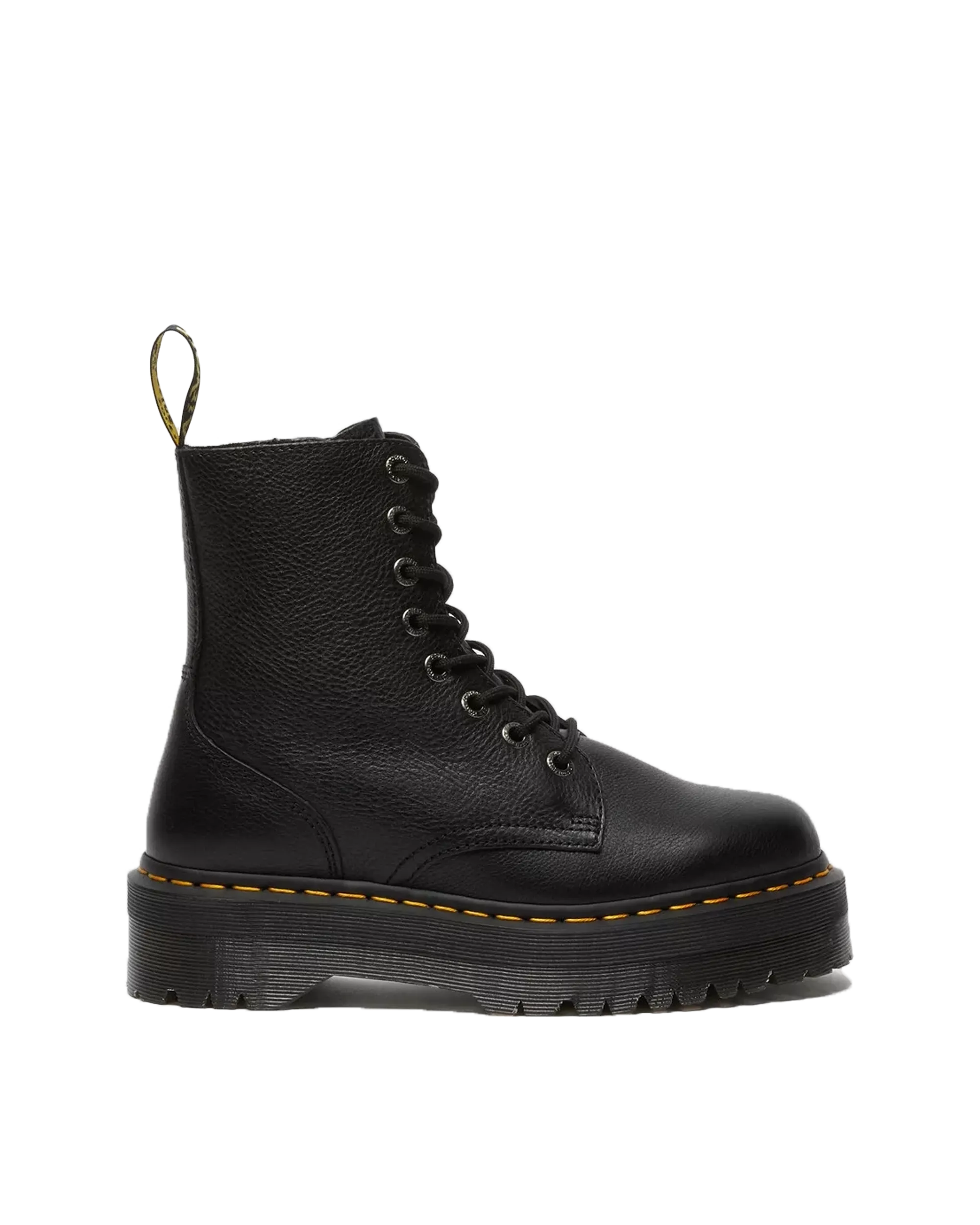 Jadon III Pisa Leder Plateau-Stiefel in Schwarz Pisa