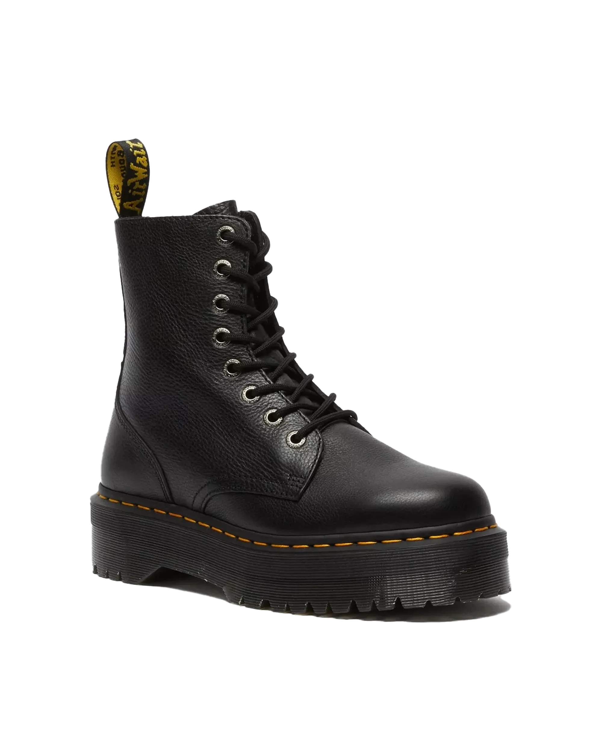 Jadon III Pisa Leder Plateau-Stiefel in Schwarz Pisa