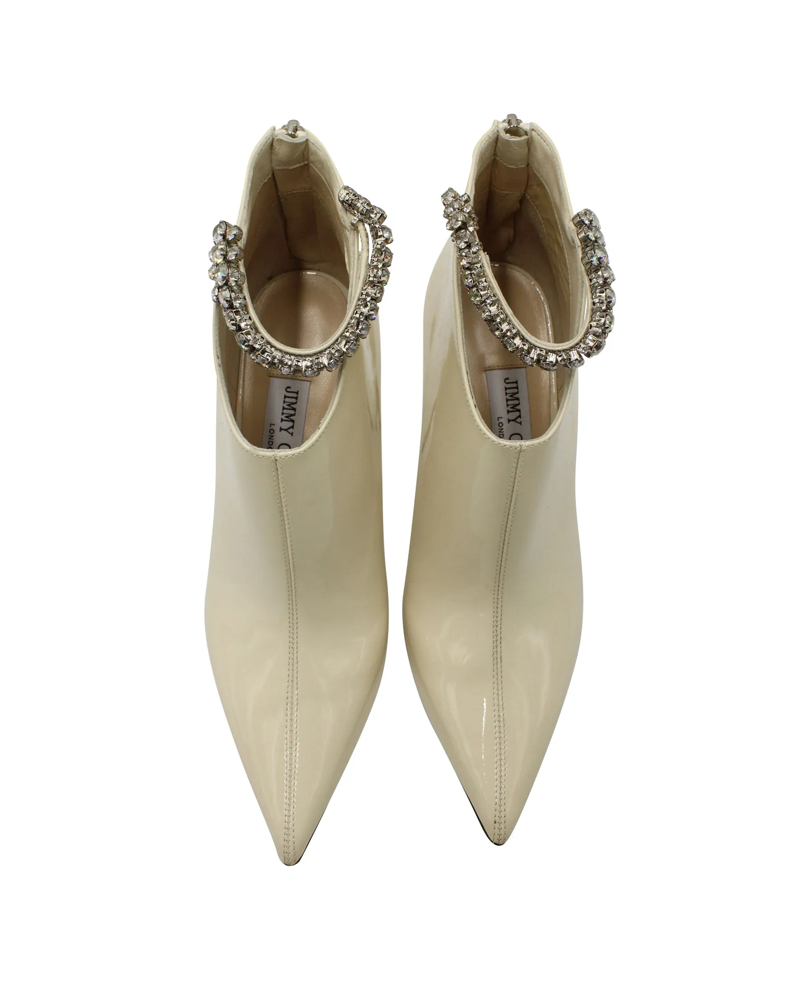 Jimmy Choo Blaize Stiefeletten in Creme Lackleder Schuhe_Jimmy-Choo