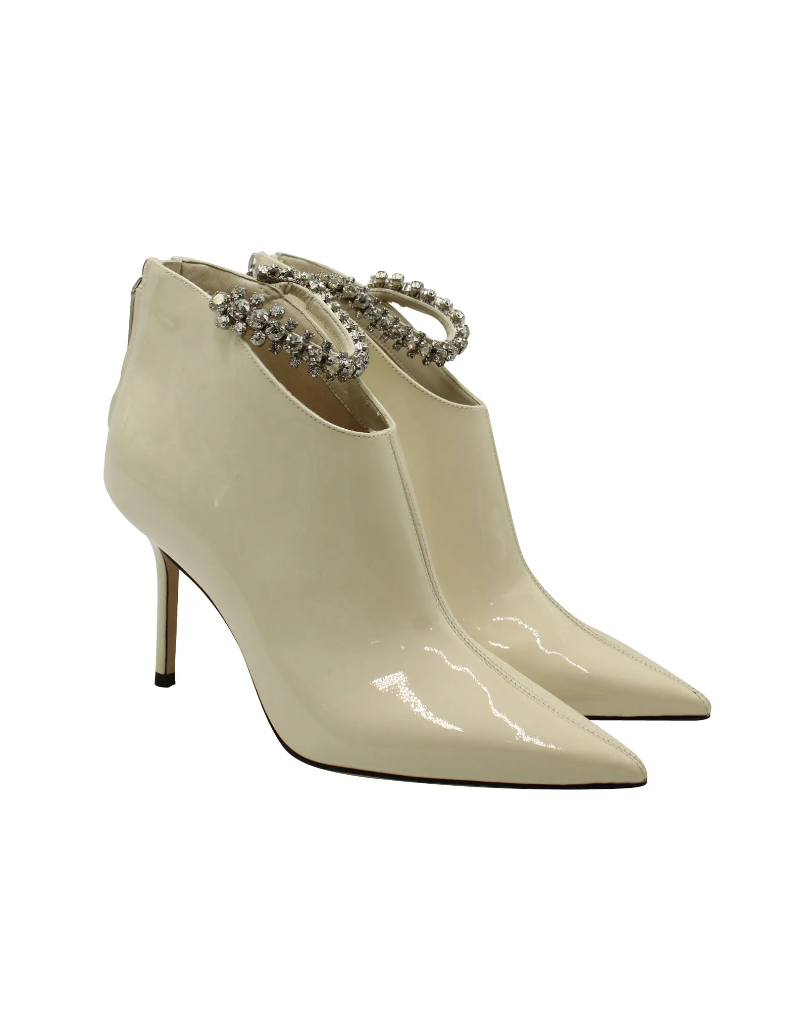 Jimmy Choo Blaize Stiefeletten in Creme Lackleder Schuhe_Jimmy-Choo