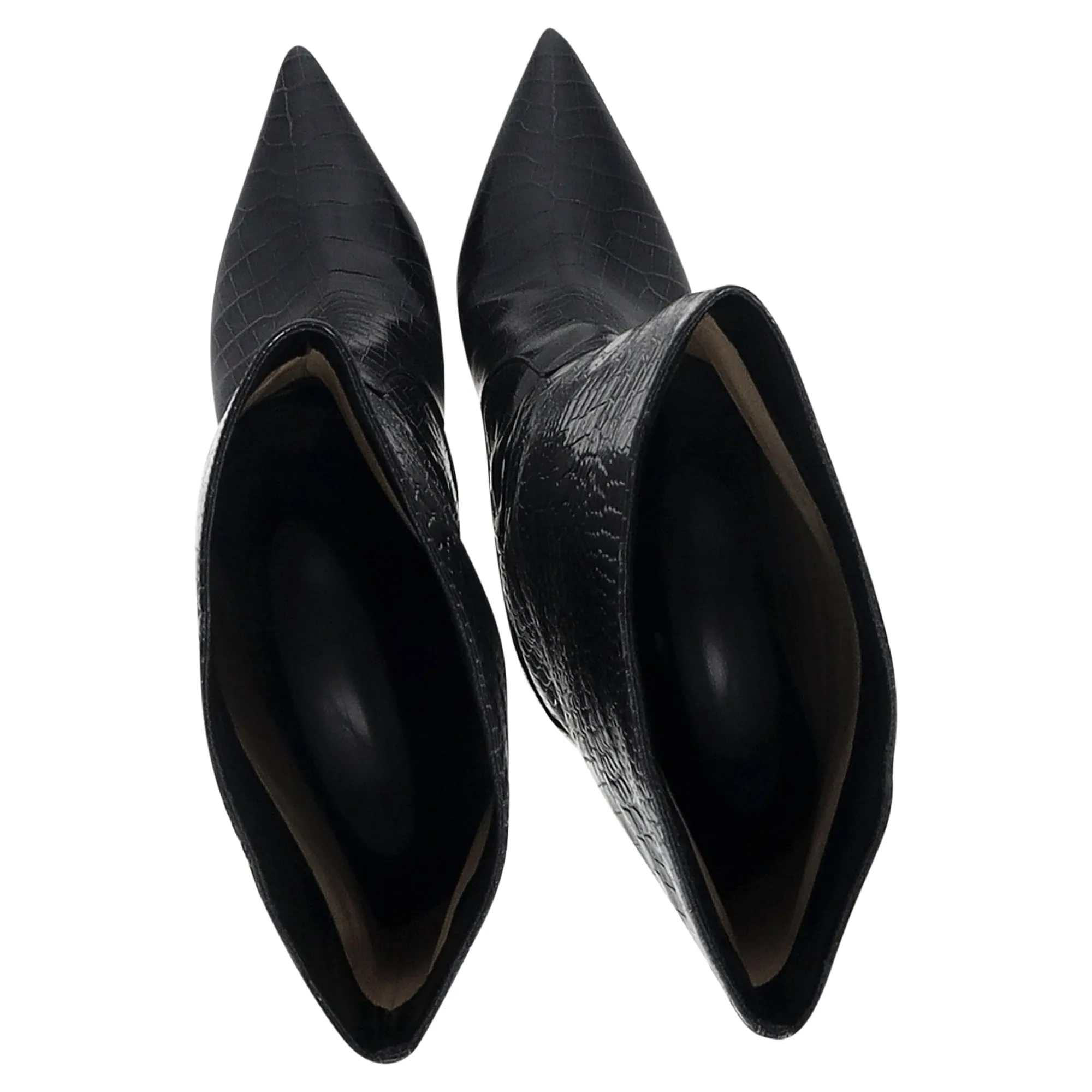 Jimmy Choo Krokodilgeprägte Mavis 85 Stiefel in Schwarz Kalbsleder Schuhe_Jimmy-Choo