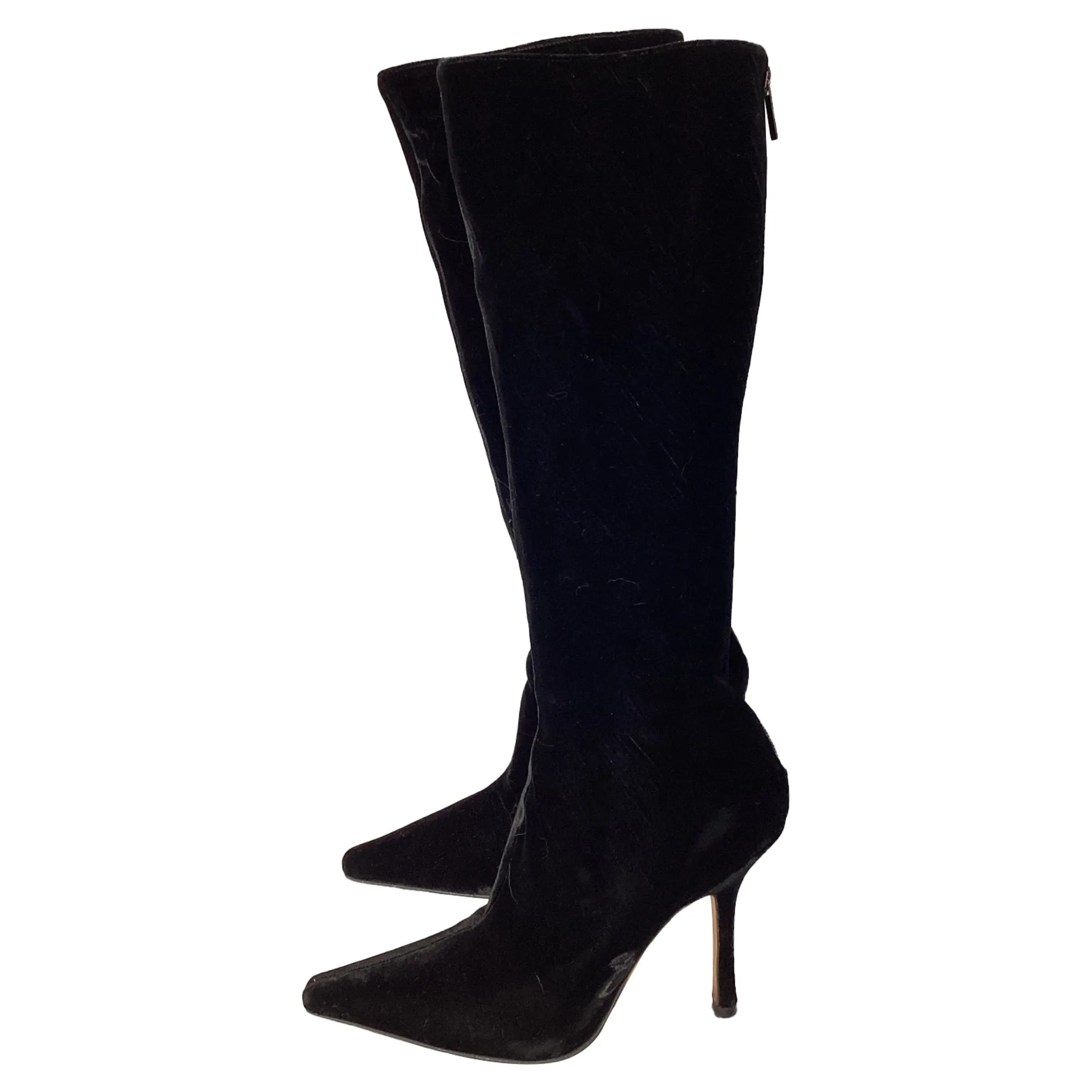 Jimmy Choo Stiefeletten in Schwarz Samt Schuhe_Jimmy-Choo