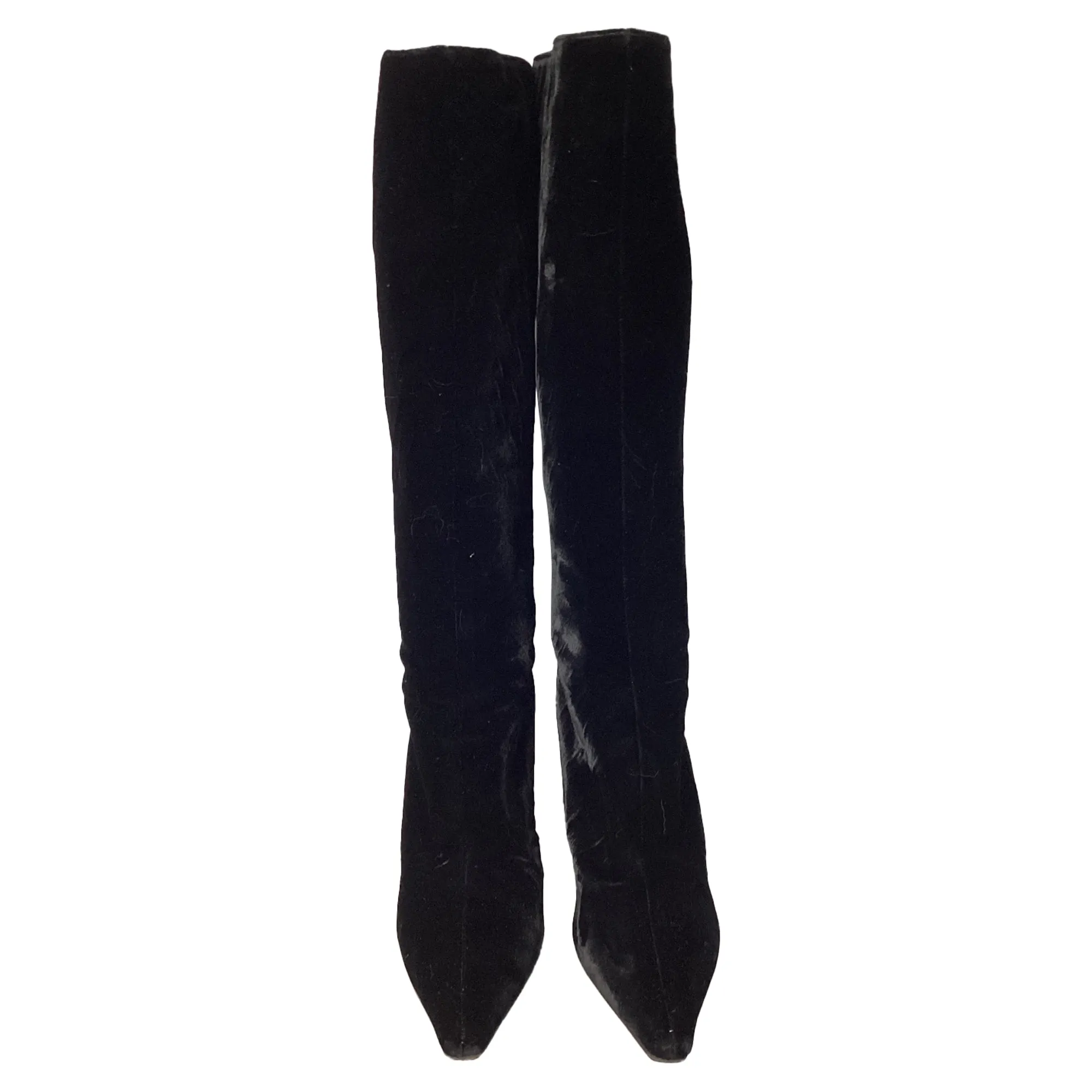 Jimmy Choo Stiefeletten in Schwarz Samt Schuhe_Jimmy-Choo