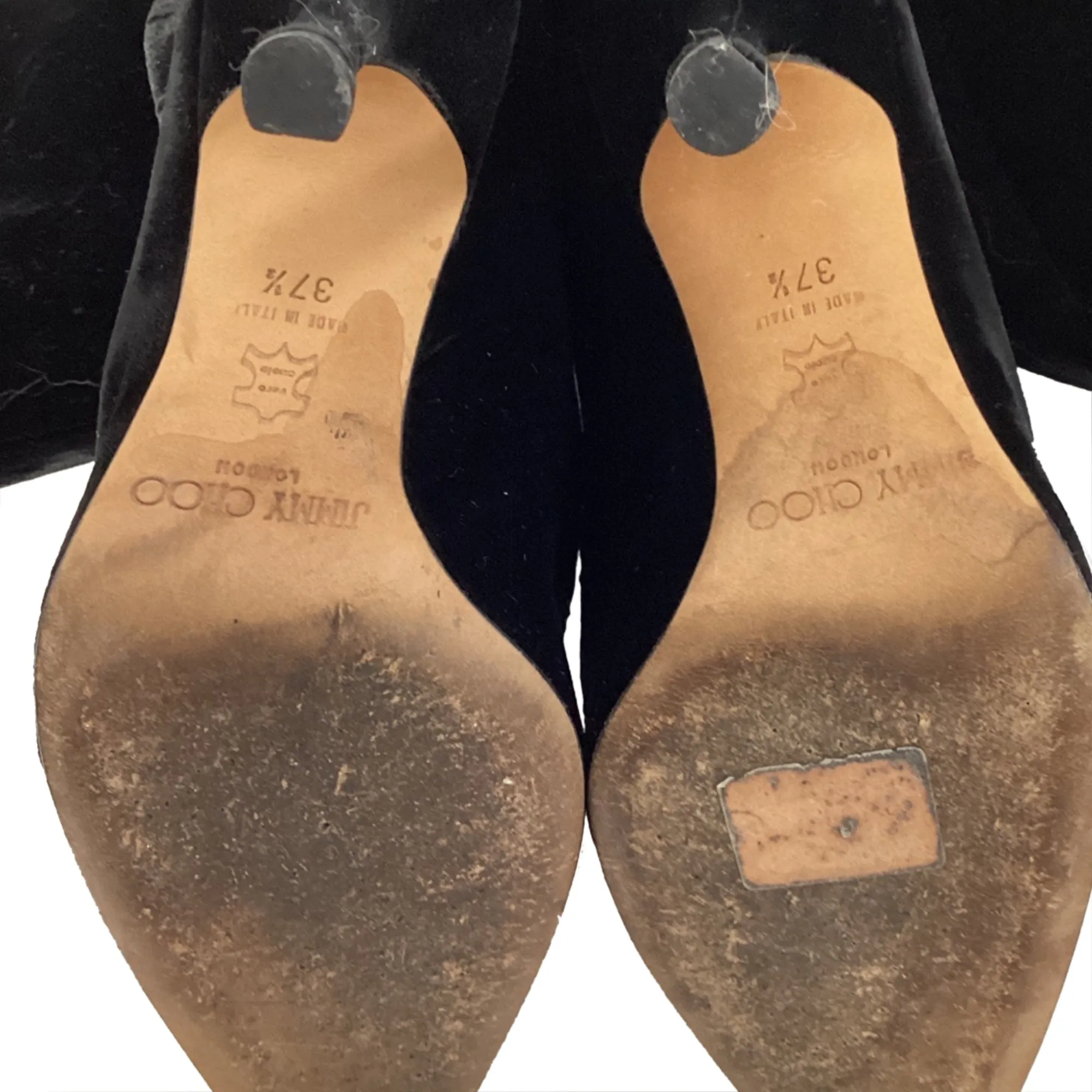 Jimmy Choo Stiefeletten in Schwarz Samt Schuhe_Jimmy-Choo