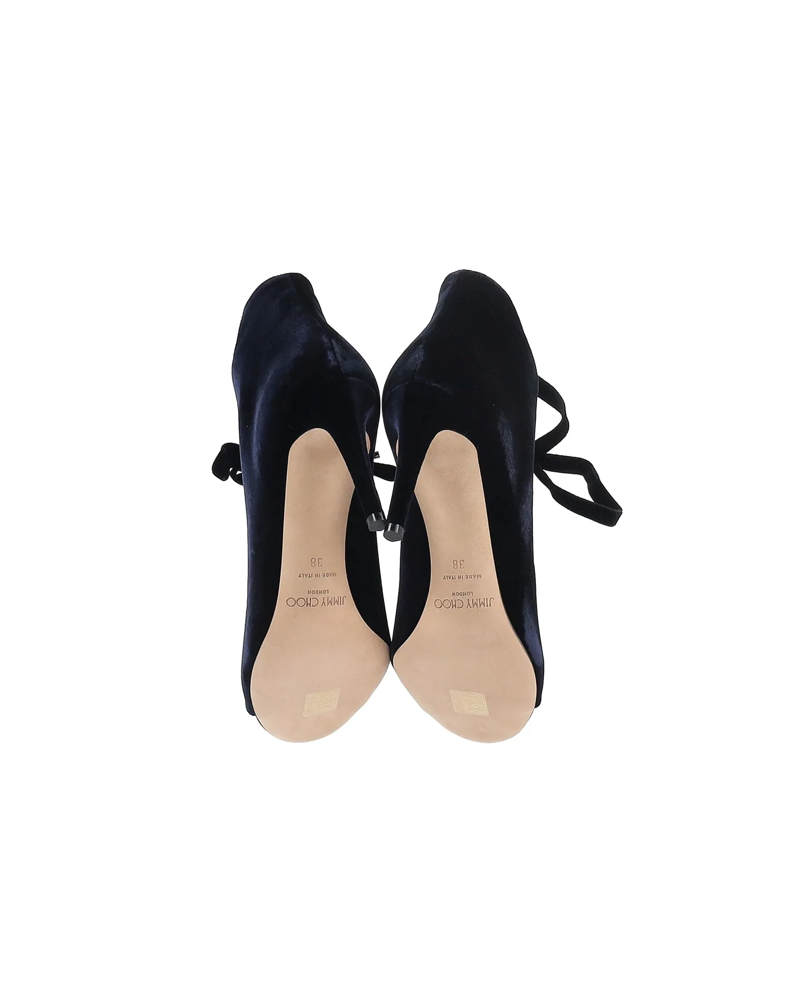 Jimmy Choo Mavy 85 Stiefeletten in Marineblauem Samt Schuhe_Jimmy-Choo