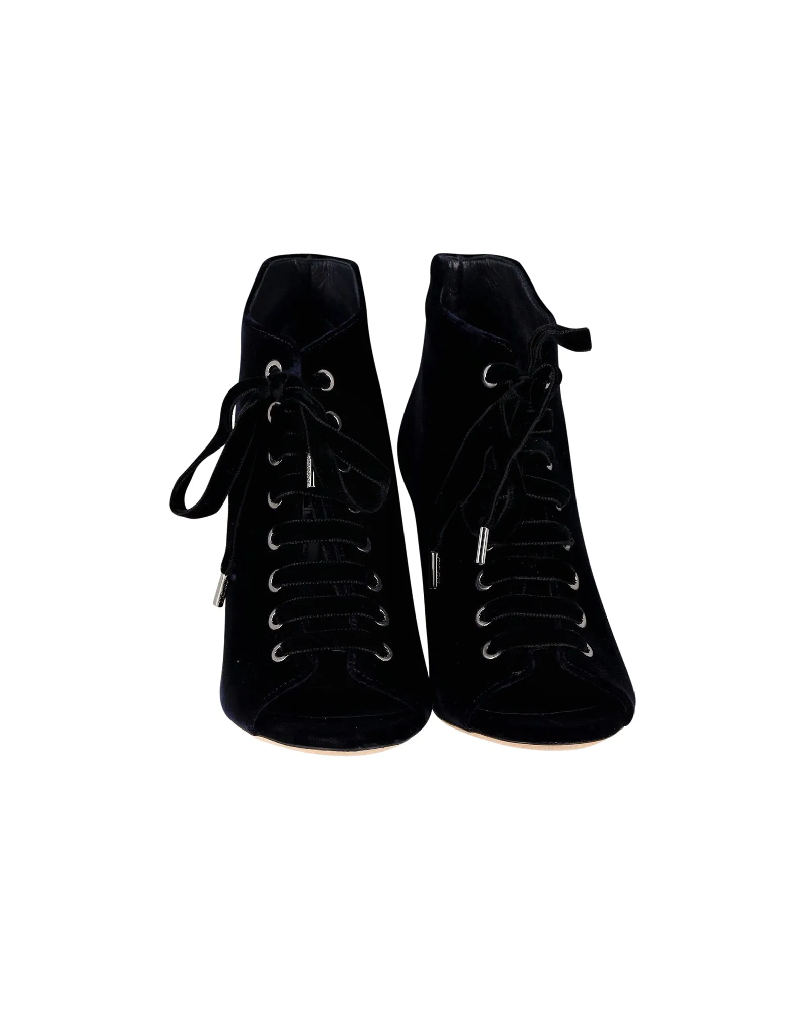 Jimmy Choo Mavy 85 Stiefeletten in Marineblauem Samt Schuhe_Jimmy-Choo