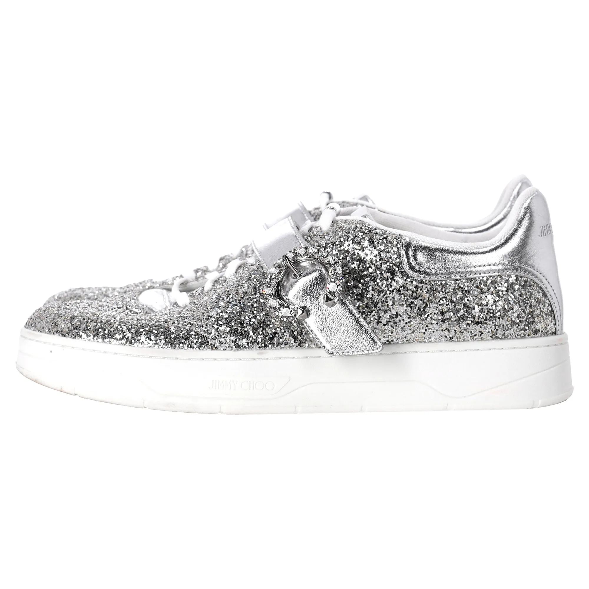 Jimmy Choo Osaka Sneakers in Silber Glitzer Schuhen_Jimmy-Choo