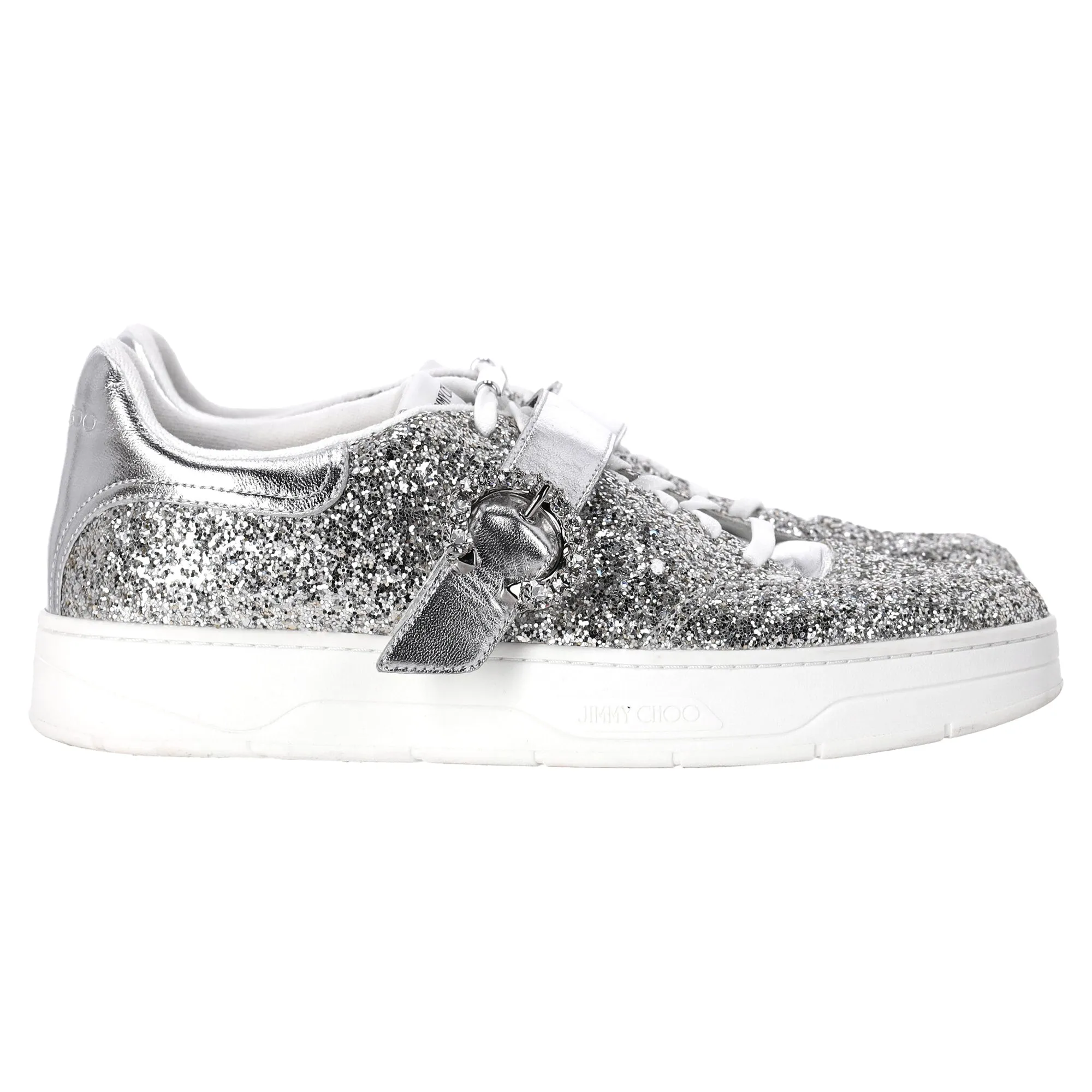 Jimmy Choo Osaka Sneakers in Silber Glitzer Schuhen_Jimmy-Choo