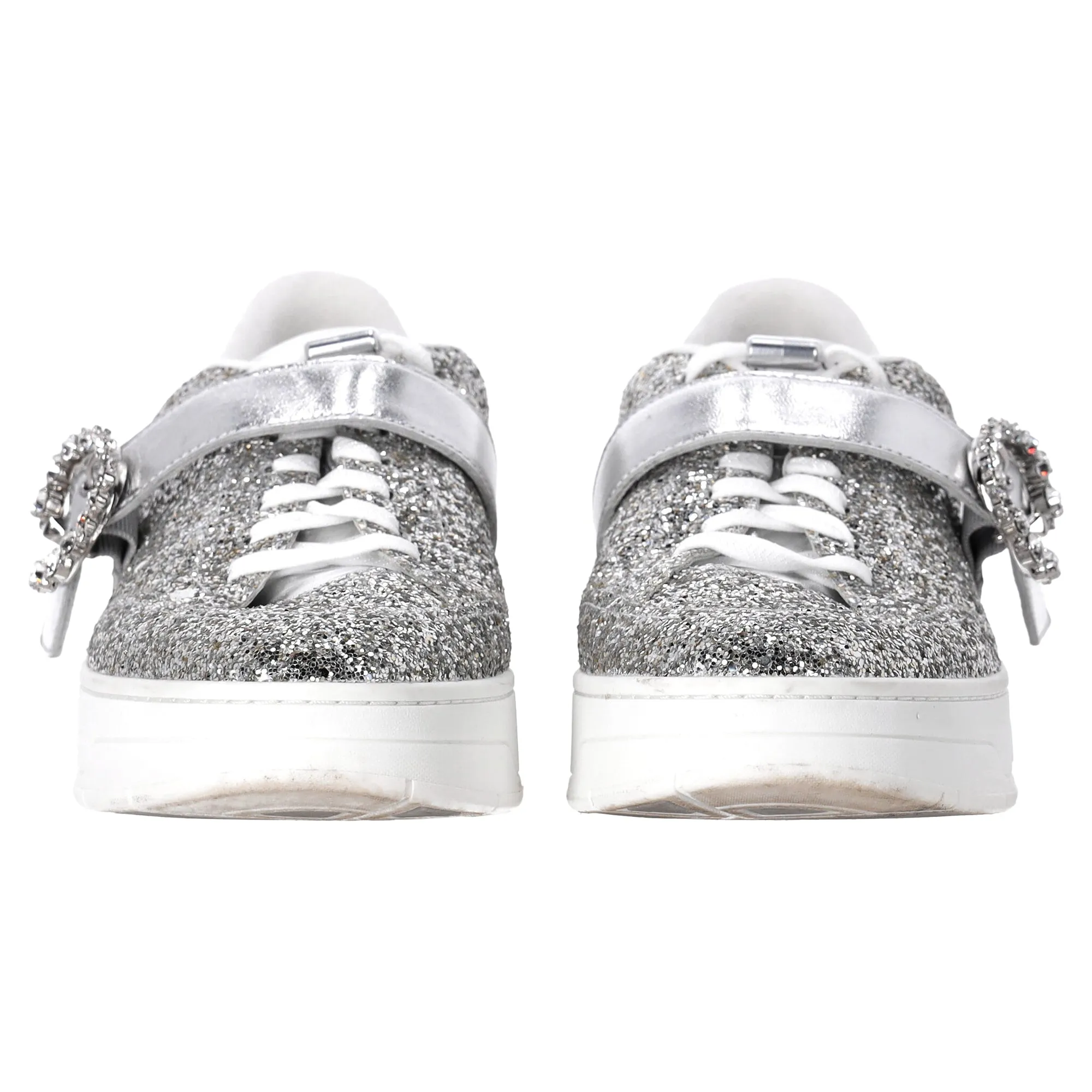 Jimmy Choo Osaka Sneakers in Silber Glitzer Schuhen_Jimmy-Choo
