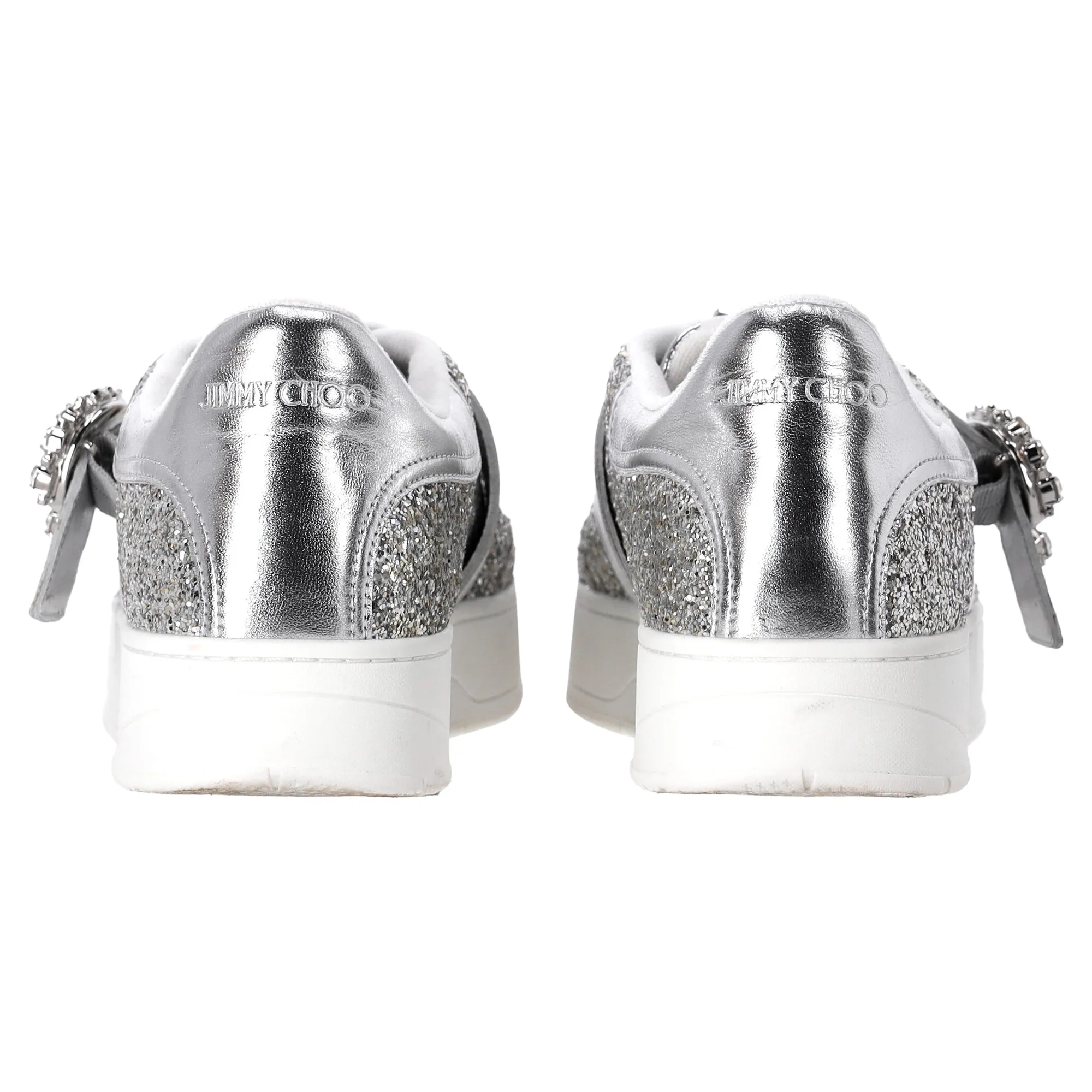 Jimmy Choo Osaka Sneakers in Silber Glitzer Schuhen_Jimmy-Choo