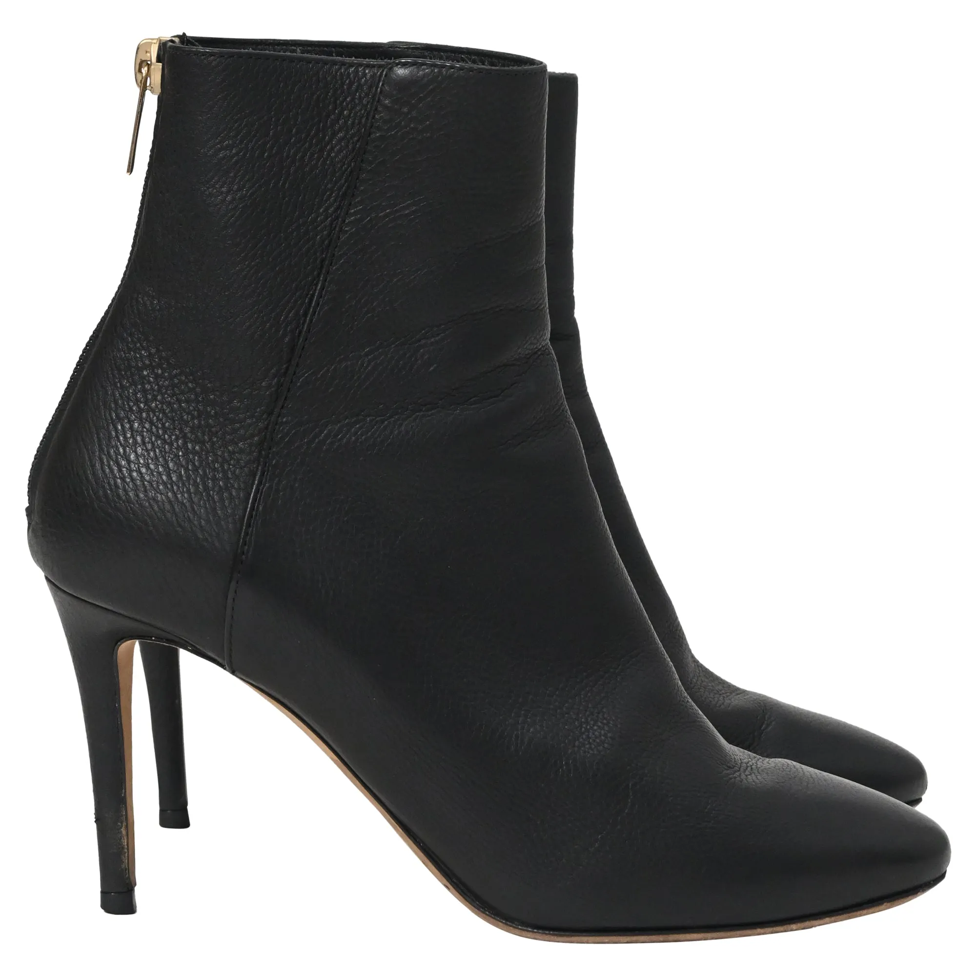 Jimmy Choo Spitzige High-Heel Stiefeletten in Schwarz Kalbsleder Schuhe_Jimmy-Choo