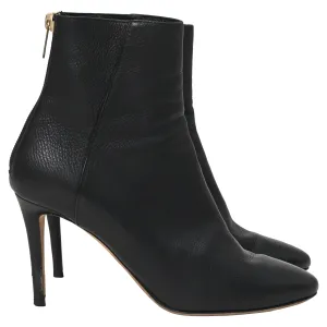 Jimmy Choo Spitzige High-Heel Stiefeletten in Schwarz Kalbsleder Schuhe_Jimmy-Choo