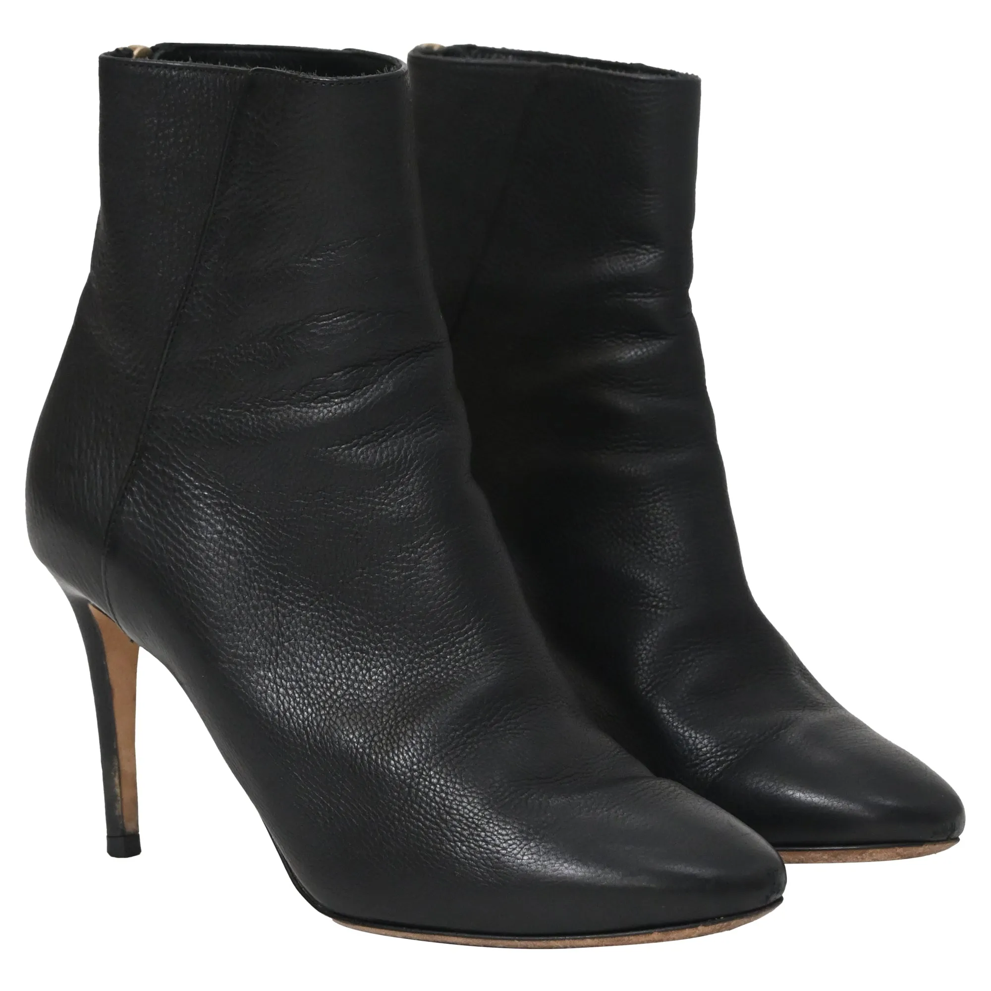 Jimmy Choo Spitzige High-Heel Stiefeletten in Schwarz Kalbsleder Schuhe_Jimmy-Choo