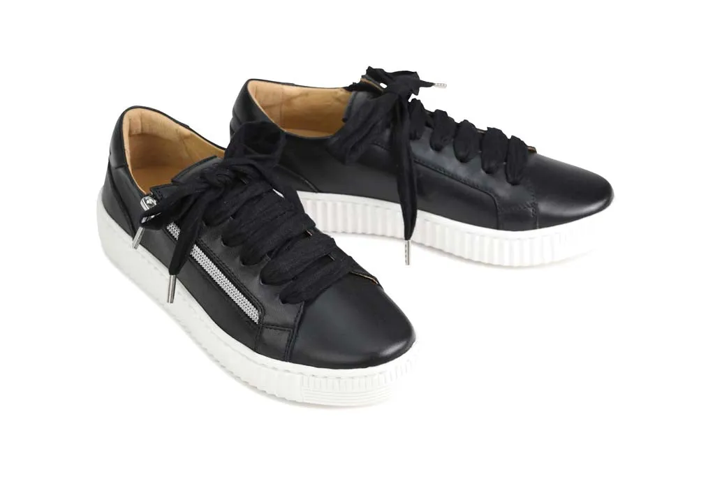 JODIE PLATTFORM-SNEAKER AUS LEDER