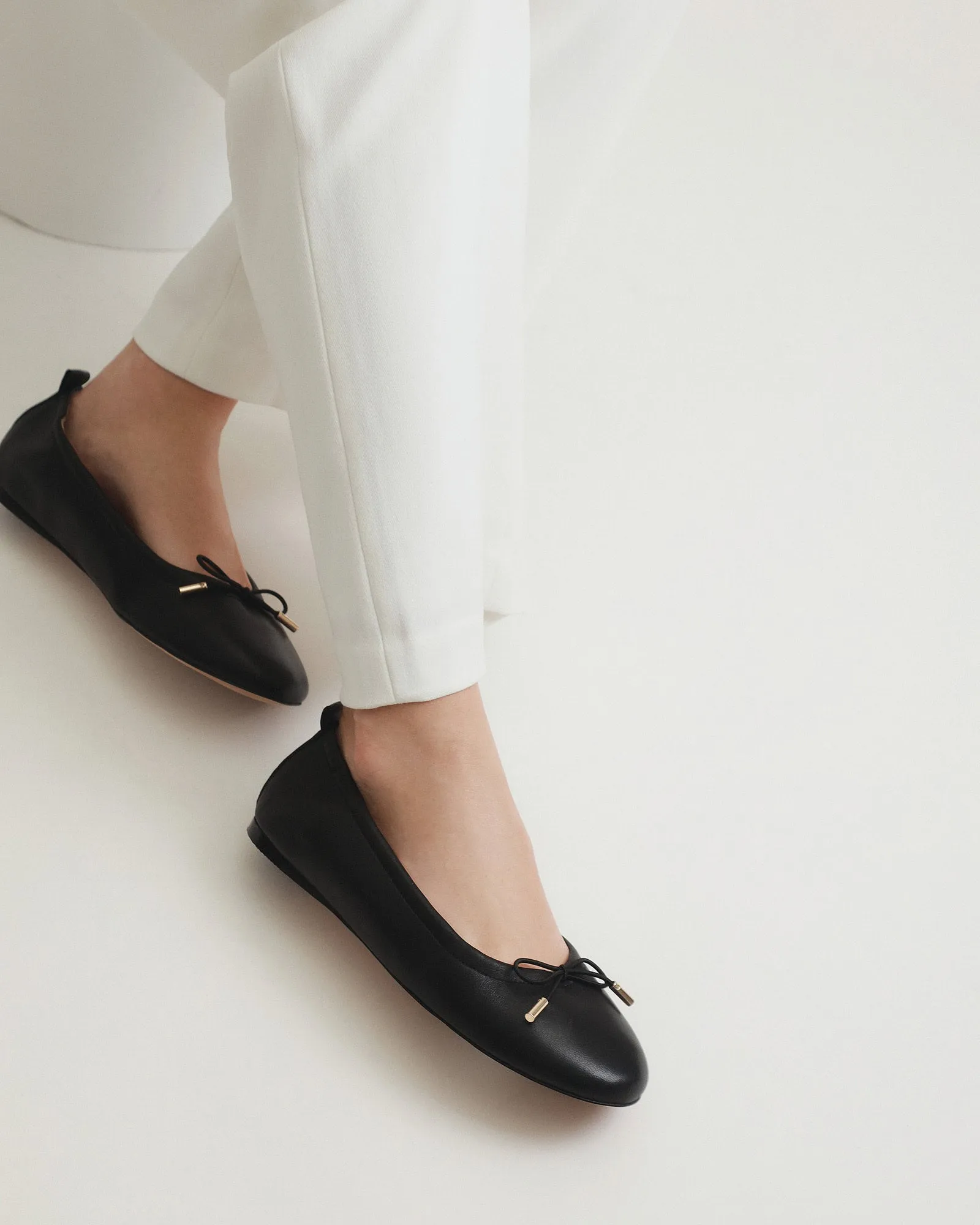 JOLIE CASUAL FLATS SCHWARZES LEDER