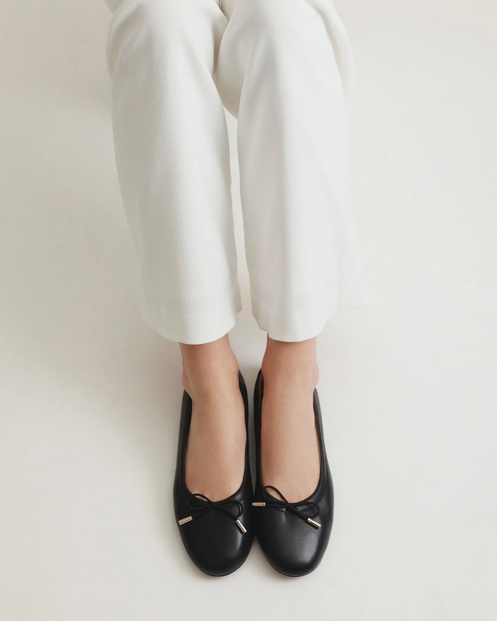 JOLIE CASUAL FLATS SCHWARZES LEDER