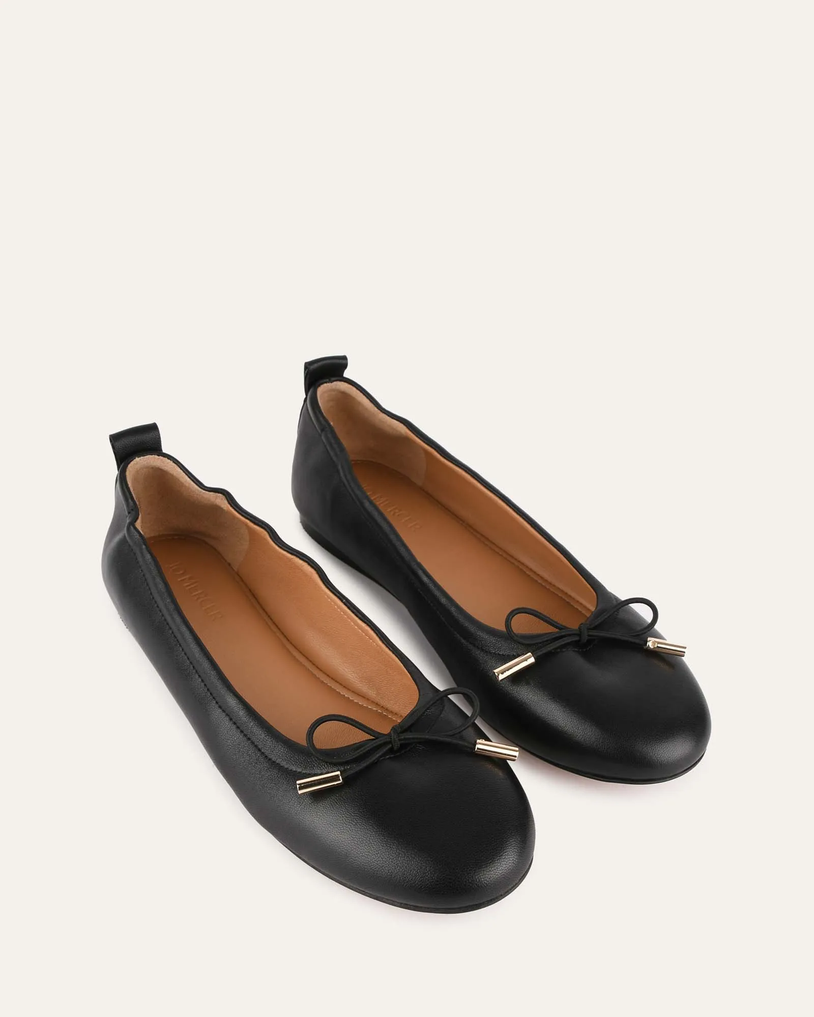 JOLIE CASUAL FLATS SCHWARZES LEDER