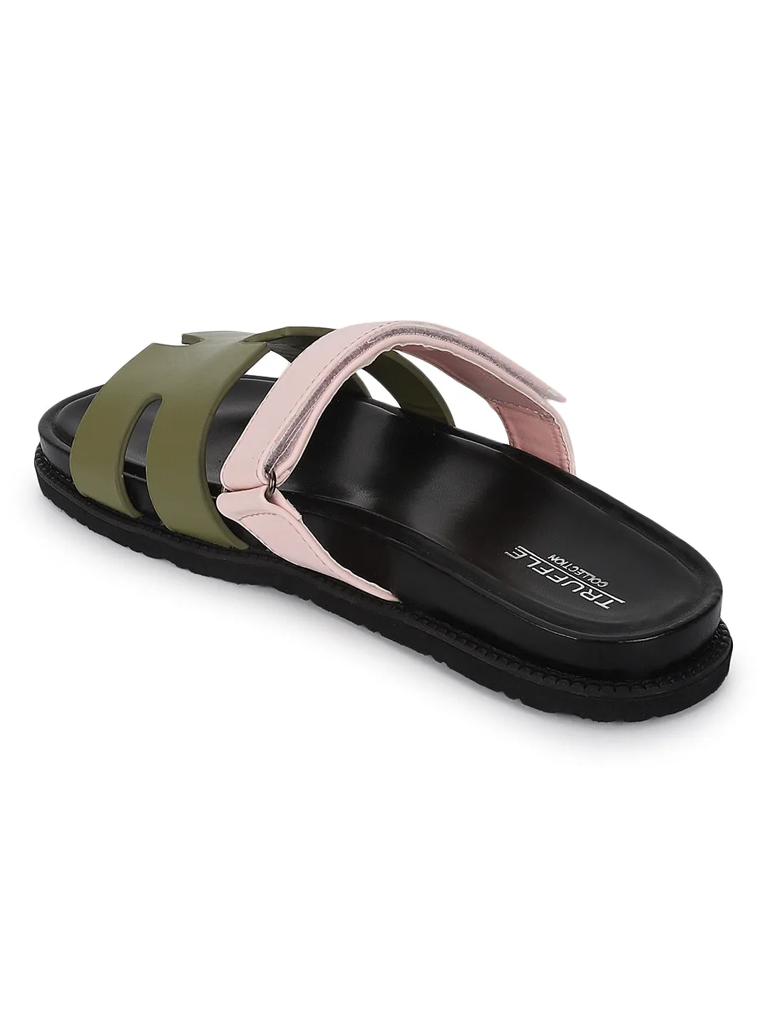 Khaki Pink PU Schlupf-Flats (TC-ST12ORRY-KHAPNK)