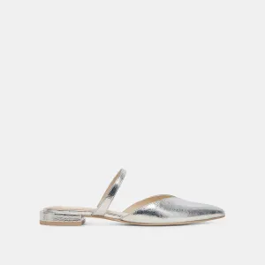 KANIKA FLATS SILVER DISTRESSED LEDER