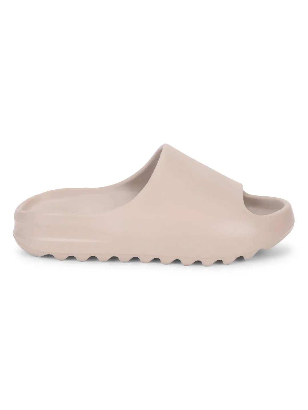 Khaki PU Schlupfer mit offener Spitze (TC-RS3091-KHA)